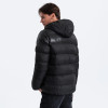 Custom Men's Glossy Black Hooded Winter Puffy Jacket Manufacturers | Ginwen