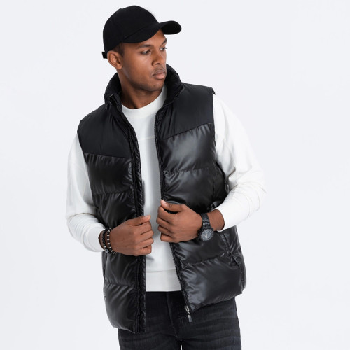 Custom men's winter outdoor smooth puffy vest Manufacturers | Ginwen