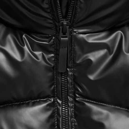 Custom Women's Shiny Black Puffer Jacket Manufacturer | Ginwen