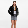 Custom Women's Shiny Black Puffer Jacket Manufacturer | Ginwen