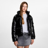 Custom Women's Shiny Black Puffer Jacket Manufacturer | Ginwen