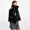 Custom Women's Shiny Black Puffer Jacket Manufacturer | Ginwen