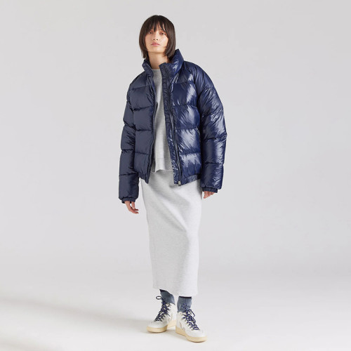 Custom glossy pocket zipper puffer jacket Manufacturer | Ginwen