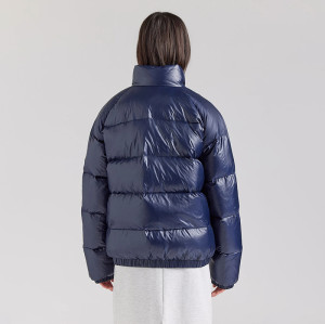 Custom glossy pocket zipper puffer jacket Manufacturer | Ginwen
