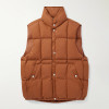 Custom Men’s Brown Quilted Warm Down Vest Manufacturer | Ginwen