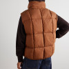 Custom Men’s Brown Quilted Warm Down Vest Manufacturer | Ginwen