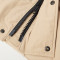 Custom men puffer jacket manufacturer with snap button placket and high neck design