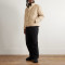 Custom men puffer jacket manufacturer with snap button placket and high neck design
