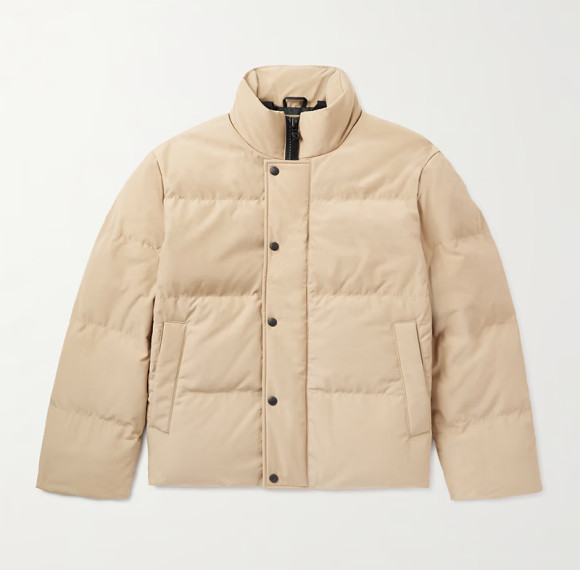 Custom men puffer jacket manufacturer with snap button placket and high neck design