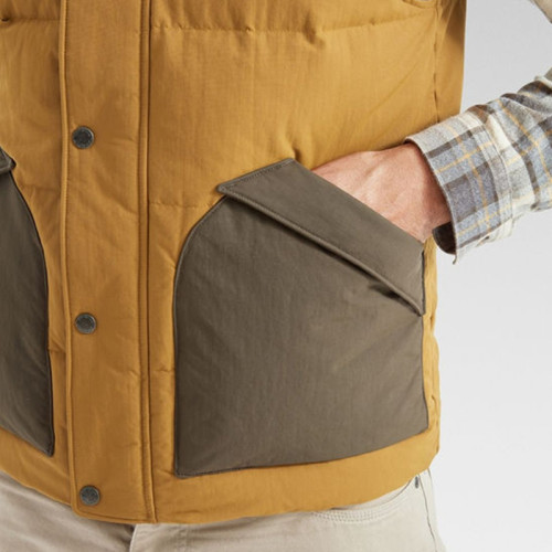 Custom Men’s Lightweight Warm Colorblock Down Vest Supplier in China