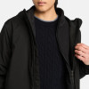 Factory Wholesale Classic Men Black Hooded Windbreaker Jacket Manufacturer