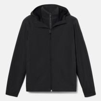 Factory Wholesale Classic Men Black Hooded Windbreaker Jacket Manufacturer
