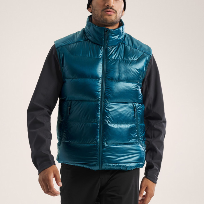 Factory Custom Men Teal Lightweight Puffer Vest Manufacturer