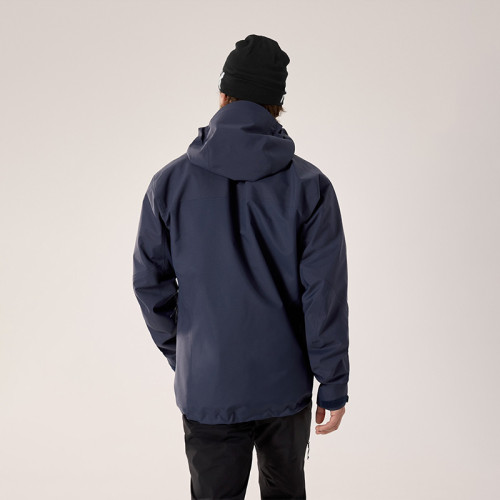 China Factory Men Dark Blue Seam-Sealed Waterproof Jacket Manufacturer