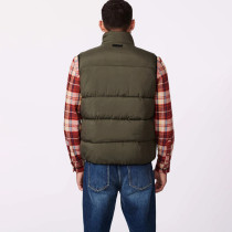 Custom Design Men Olive Green Down Vest Manufacturer