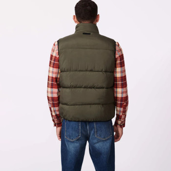 Custom Design Men Olive Green Down Vest Manufacturer