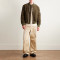 China Factory Custom Men Army Green Corduroy Bomber Jacket Manufacturer