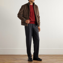 Custom Men Brown Corduroy Bomber Jacket Manufacturer