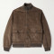 Custom Men Brown Corduroy Bomber Jacket Manufacturer