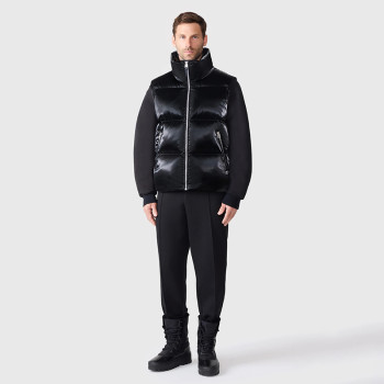 Factory OEM Custom Men's Black Shiny Puffer Vest Manufacturer