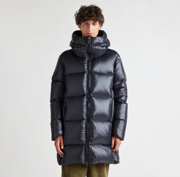 Custom Men Long High-Neck Hooded Puffer Jacket Manufacturer