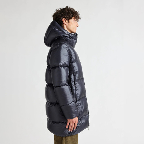 Custom Men Long High-Neck Hooded Puffer Jacket Manufacturer