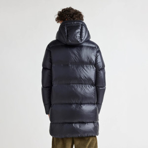Custom Men Long High-Neck Hooded Puffer Jacket Manufacturer