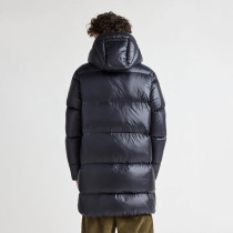 Custom Men Long High-Neck Hooded Puffer Jacket Manufacturer