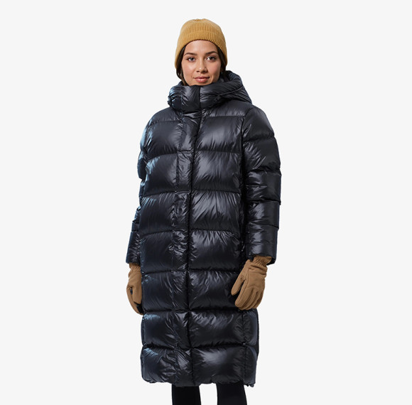 Custom Women Water-Repellent Lightweight and Warm Long Puffer Jacket Manufacturer