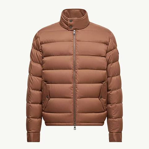 Factory Custom Men’s Brown Short Puffer Jacket Manufacturer