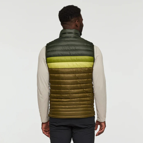 Factory Custom Olive Green Lightweight Color-Blocked Down Vest Manufacturer