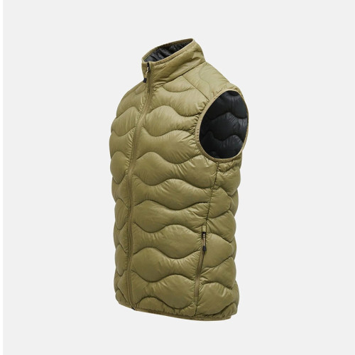 Designer Custom Men's Khaki Green Lightweight Down Vest Manufacturer