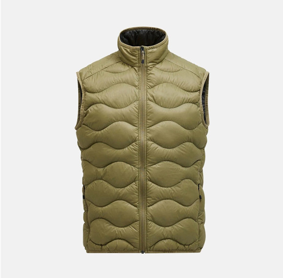 Designer Custom Men's Khaki Green Lightweight Down Vest Manufacturer