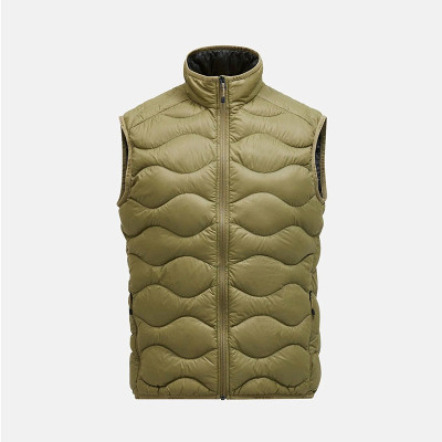 Designer Custom Men's Khaki Green Lightweight Down Vest Manufacturer