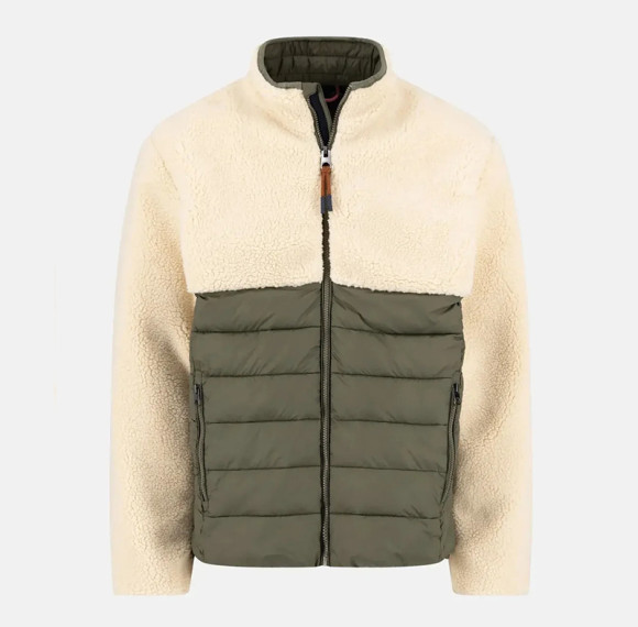 Custom Men Spliced Sherpa Down Jacket Manufacturer