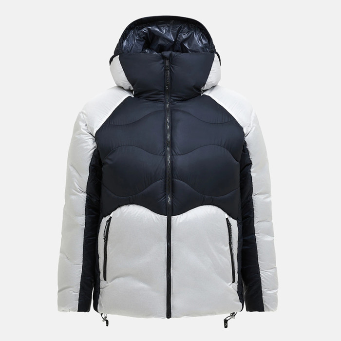 OEM Custom Men Two-Tone Hooded Down Jacket Manufacturer