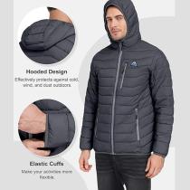 Custom Men's Lightweight Packable Down Jacket | Waterproof Hooded Winter Jacket Manufacturer – Ginwen