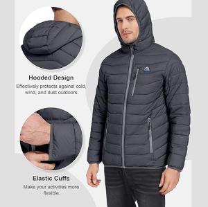 Custom Men's Lightweight Packable Down Jacket | Waterproof Hooded Winter Jacket Manufacturer – Ginwen