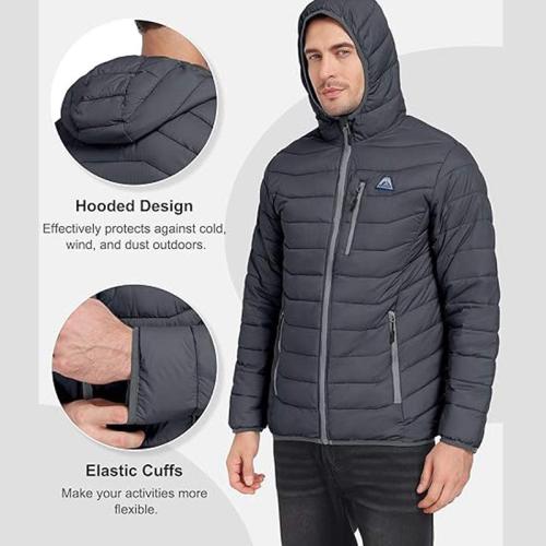 Custom Men's Lightweight Packable Down Jacket | Waterproof Hooded Winter Jacket Manufacturer – Ginwen