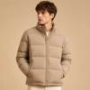Custom Men's Khaki Puffer Jacket Manufacturer | Quilted Down Jacket Factory | Ginwenwear