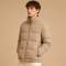 Custom Men's Khaki Puffer Jacket Manufacturer | Quilted Down Jacket Factory | Ginwenwear