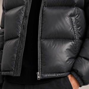 Custom Men's Glossy Black Puffer Jacket Manufacturer | Ginwenwear Down & Varsity Factory