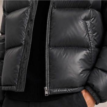 Custom Men's Glossy Black Puffer Jacket Manufacturer | Ginwenwear Down & Varsity Factory