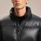 Custom Men's Glossy Black Puffer Jacket Manufacturer | Ginwenwear Down & Varsity Factory