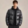 Custom Men's Glossy Black Puffer Jacket Manufacturer | Ginwenwear Down & Varsity Factory