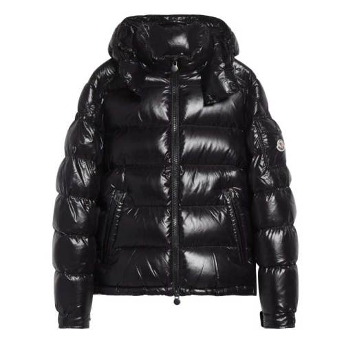 Custom Men's Glossy Black Hooded Puffer Jacket Manufacturer | GinwenWear Down & Varsity Factory