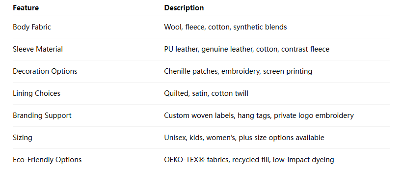 Varsity Jacket Manufacturers