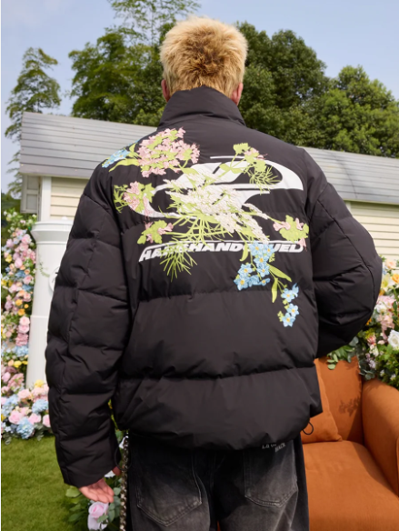 custom embroidered down jacket