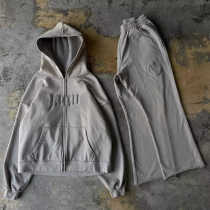 Heavyweight Hoodies Pullover Full Zip up Puff Print Acid Wash Hoodies