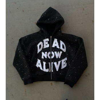 Heavyweight Hoodies Hot Diamond Hoodies Applique Embroidery Hoodie